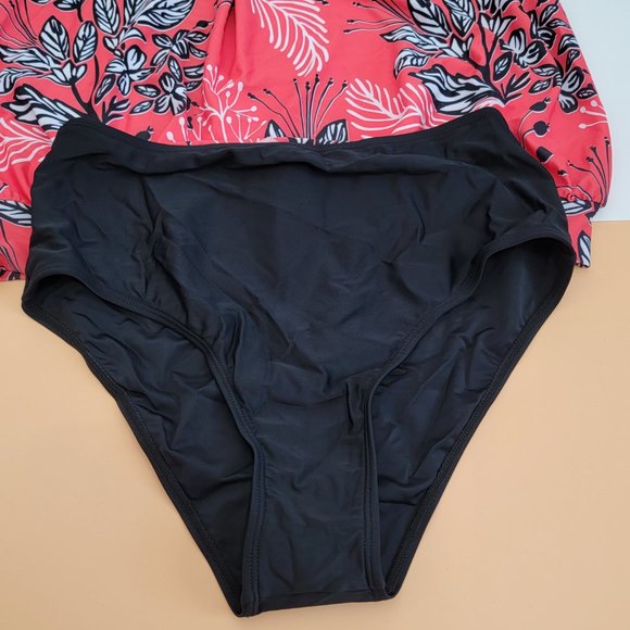 Yonique Two Piece Blouson Tankini Swimsuits for Women NWT size M - Picture 5 of 14